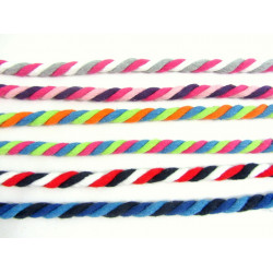 Baumwollkordel dreifarbig gedreht 12mm